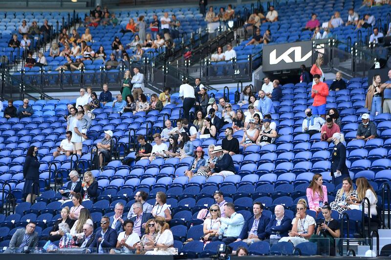 Fans watch as Serena Williams plays against Anastasia Potapova at thee Australian Open. AFP