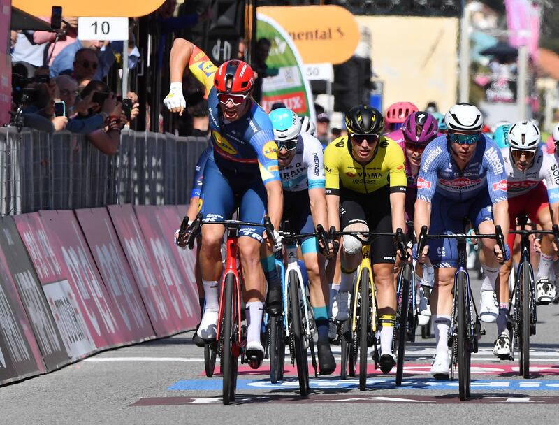 Lidl-Trek's Jonathan Milan wins Stage 4. Reuters