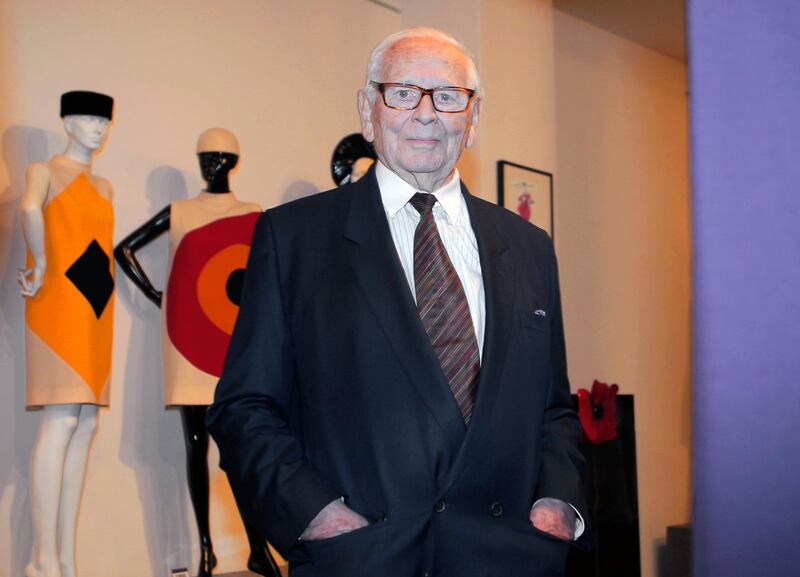 Pierre Cardin at the inauguration of the Pierre Cardin Museum in Paris, in 2014. AP