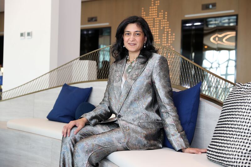 Najla Al Midfa, chief executive of Sheraa, says the centre is looking for entrepreneurs who are committed to Sharjah, open to constructive feedback and are coachable. Pawan Singh / The National