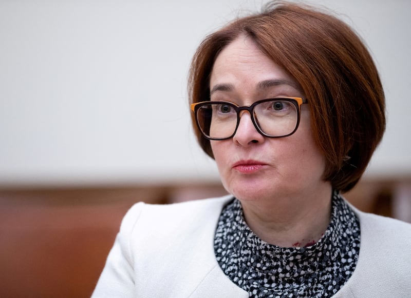 Elvira Nabiullina said the central bank would give the economy time to adapt to new and difficult conditions. Reuters