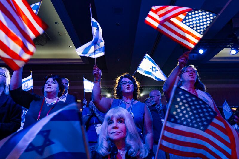 American group Christians United for Israel attend a rally in Virginia. AP Photo