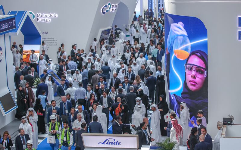 Last year, Adipec generated an estimated $8.2 billion in business for exhibiting companies. Victor Besa / The National