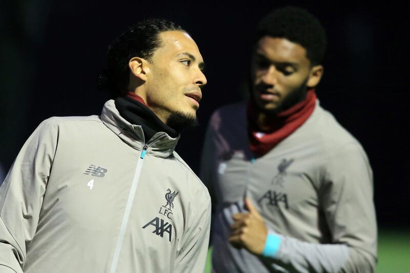 Liverpool's Virgil van Dijk, left, and Joe Gomez. AFP