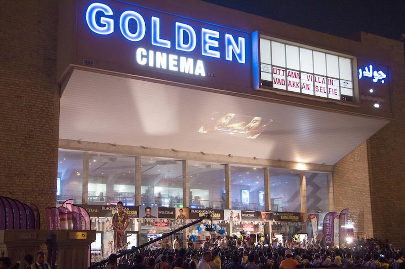 A night-time shot of Golden Cinema (Plaza) in Dubai. It closed in 2015. Navin Khianey / The National