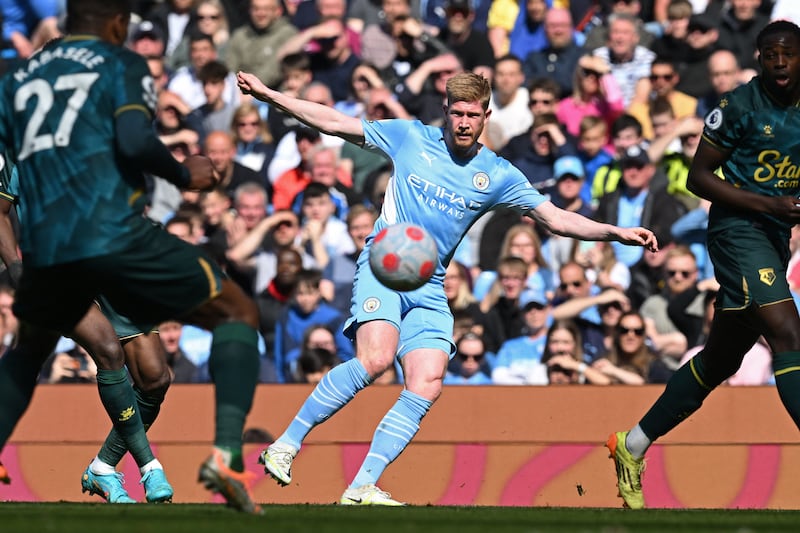 Kevin De Bruyne 8 - Pulled the strings from midfield and picked up a couple of assists with excellent deliveries. Watford couldn’t get near him. AFP