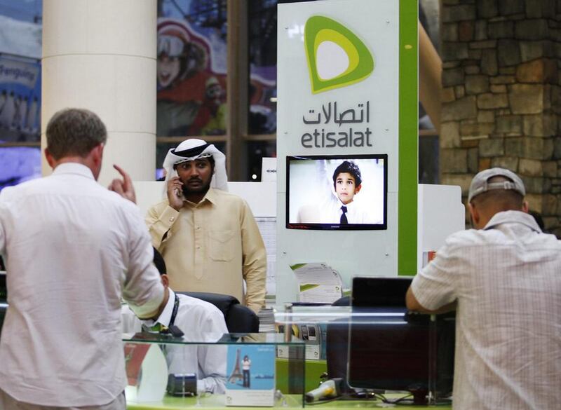 Etisalat said in June that it would allow foreign investors and institutions to own as much as 20 per cent of its shares. Sarah Dea / The National