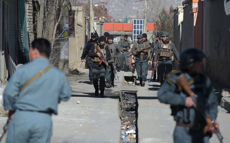 The centre is close to the Afghan Voice Agency, a media outlet which earlier reports had suggested could be the target. Shah Marai / AFP Photo