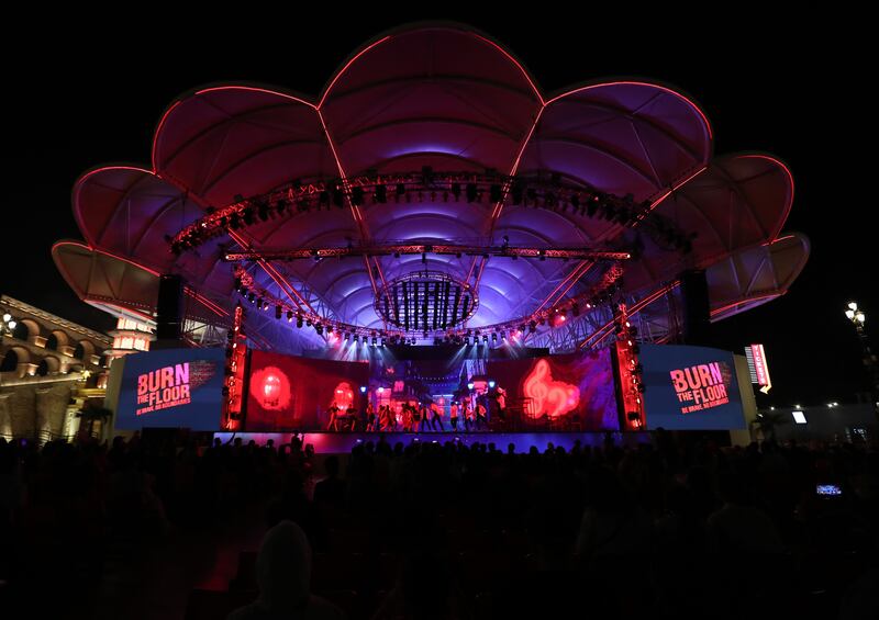 The main stage of Global Village is big enough to accommodate the 22 fast moving dancers.
