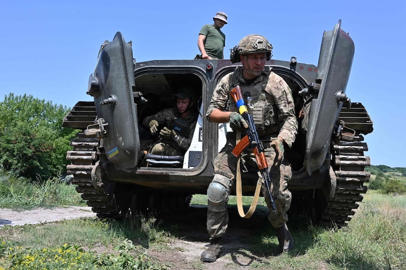 A major thrust is developing in southern Ukraine that has reportedly broken through Russia's main defensive lines. AFP