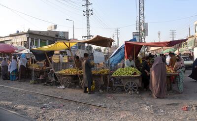 Traders at the Board Bazaar in Peshawar, Pakistan