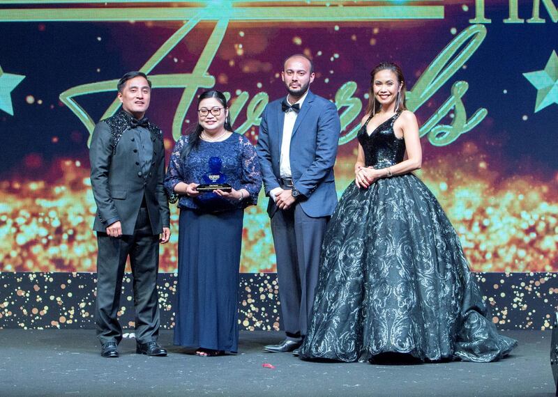 Dubai, United Arab Emirates- Cebu Pacific winner of  TFT Excellence in Philippine Connectivity Award at the Filipino Times award at Sofitel at The Palm.  Ruel Pableo for The National