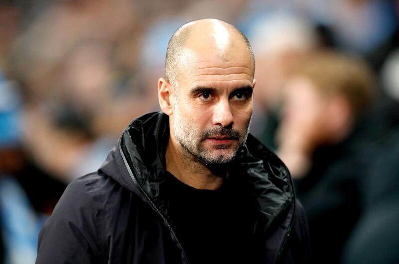 File photo dated 29-12-2019 of Manchester City manager Pep Guardiola. PA Photo. Issue date: Friday September 25, 2020. Manchester City boss Pep Guardiola claims to have just 13 fit senior players available for Sunday’s clash with Leicester. See PA story SOCCER Man City. Photo credit should read Martin Rickett/PA Wire.