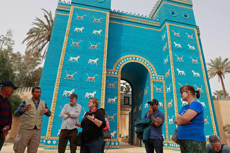Iraq is enjoying a revival in overseas tourism following 20 years of invasion, occupation, civil unrest and a violent extremist insurgency. Here, tourists visit the Ishtar Gate, the eighth gate to the ancient city of Babylon, situated about 100 kilometres south of the Iraqi capital, Baghdad. All photos by AFP