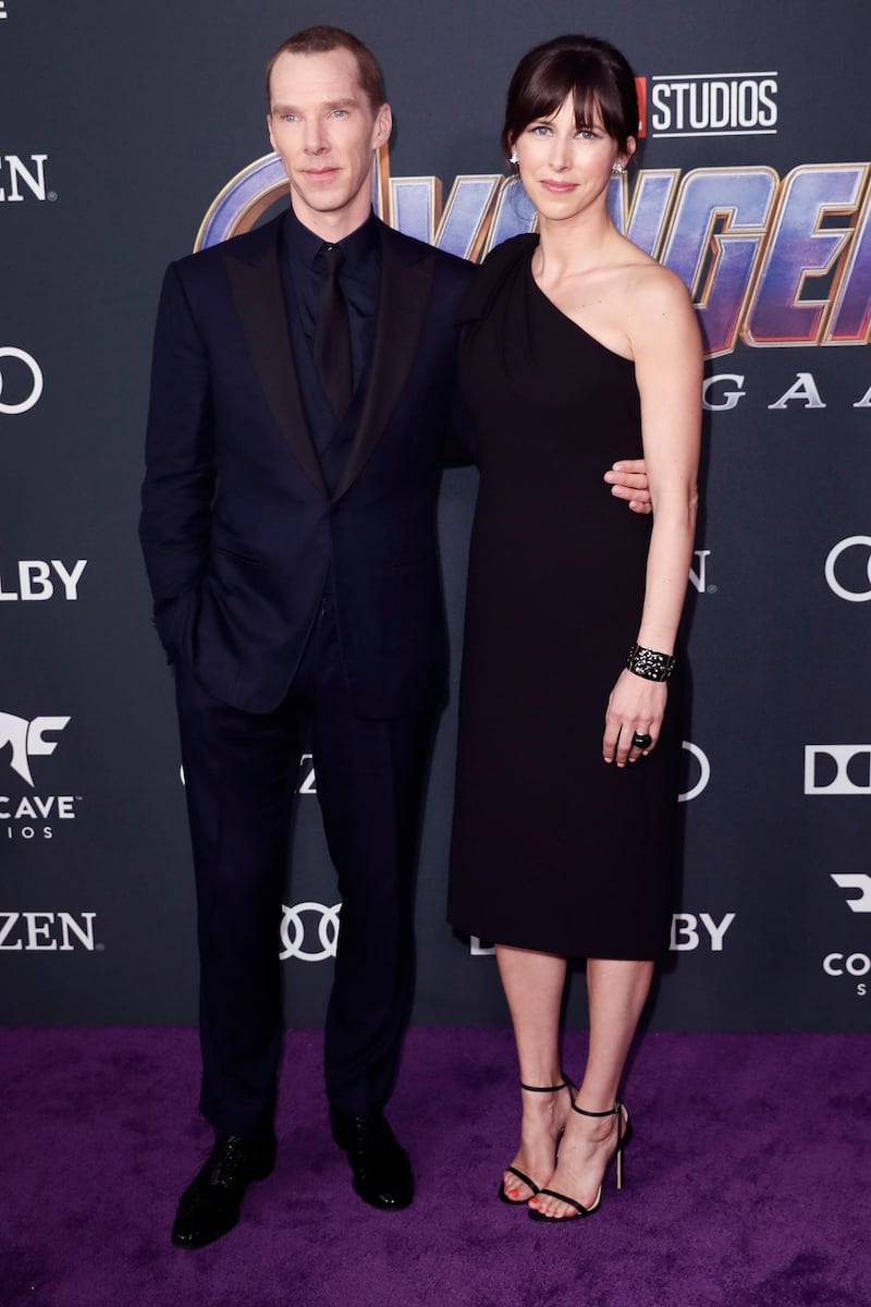 Benedict Cumberbatch and wife Sophie Hunter at the world premiere of 'Avengers: Endgame' at the Los Angeles Convention Center on April 22, 2019. EPA