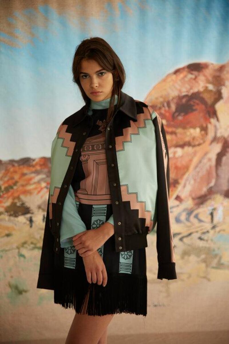 Hindamme's latest collection is based on Nabatean ruins in Saudi Arabia. Courtesy Hindamme.