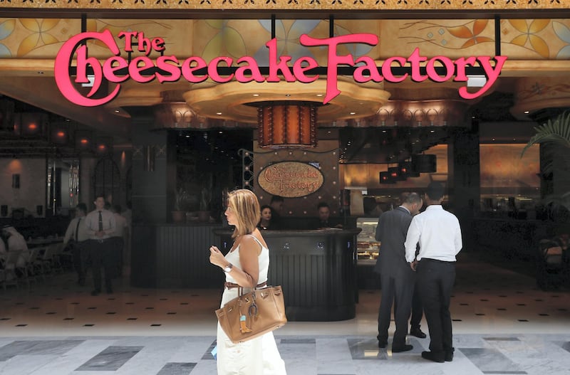 ABU DHABI ,  UNITED ARAB EMIRATES , SEPTEMBER 4 – 2019 :- The Cheesecake Factory at the new expansion of The Galleria on Al Maryah Island in Abu Dhabi. ( Pawan Singh / The National ) For Lifestyle