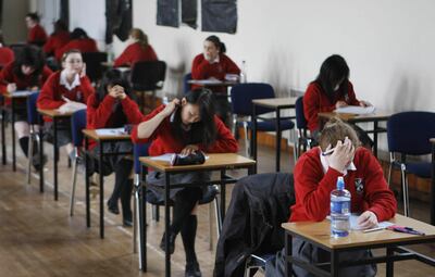 Pupils were able to take exams in person this year for the first time in two years. PA