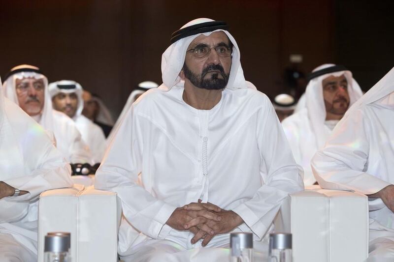 Dubai International Financial Centre presents 'Dubai: Capital Of Islamic Economy' press conference in the presence of Sheikh Mohammed bin Rashid, Vice President and Prime Minister of the UAE and Ruler of Dubai.  Antonie Robertson/The National