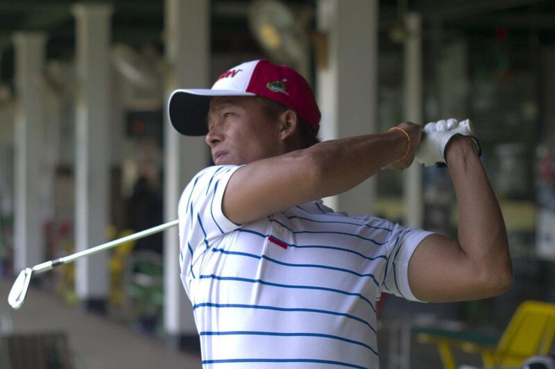 Myanmar professional golfer Aung Win. Ye Aung Thu / AFP