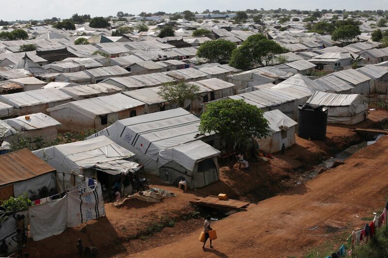 An aerial view shows a section of the Protection of Civilian site (PoC) 3 site in the United Nations Mission in South Sudan (UNMISS) compound outside Juba, South Sudan, July 12, 2018. REUTERS/Andreea Campeanu