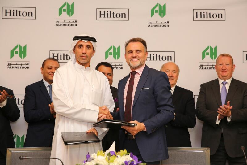 Mohammed Al Habtoor and Ian R. Carter at the signing ceremony. Courtesy Al Habtoor Group 