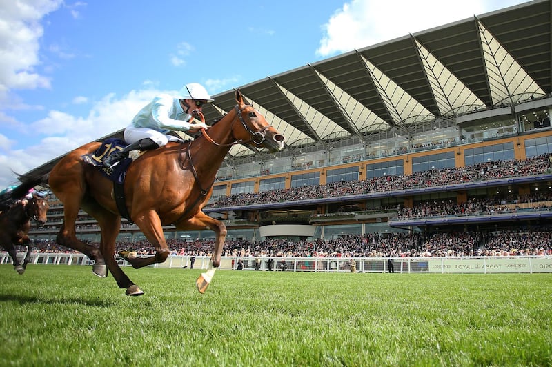 Pierre-Charles Boudot riding Watch Me on his way to winning The Coronation Stakes on day four of Royal Ascot. Getty Images