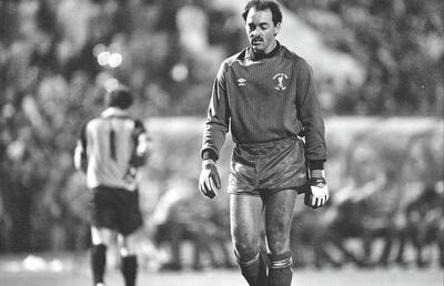 ROME, ITALY - MAY 30:  Liverpool goalkeeper Bruce Grobbelaar prepares to face penalties to decide the game during the UEFA European Cup Final between AS Roma and Liverpool FC held on May 30, 1984 at the Stadio Olimpico in Rome, Italy. The match ended in a 1-1 after extra-time, with Liverpool winning the match and trophy 4-2 on Penalties. (Photo by Liverpool FC/Liverpool FC via Getty Images)