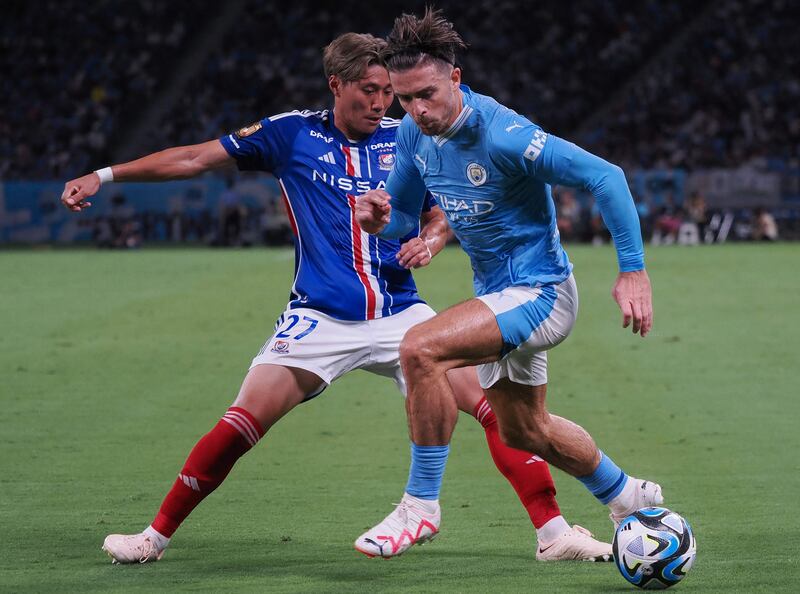 City attacker Jack Grealish during the match in Tokyo. AFP