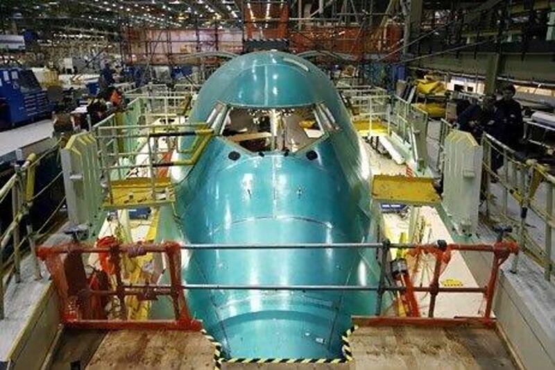 The Boeing 747-8 being built in the company's Everett, Washington is the longest passenger aircraft in the world. Kevin P Casey/ Bloomberg News
