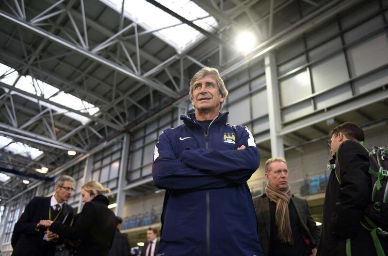 Manuel Pellegrini managed Manchester City to a runners-up finish in the Premier League in 2014/15. Oli Scarff / AFP