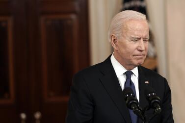 Mr Biden lauded his team and praised Egypt for its intensive diplomatic efforts. Abaca/Bloomberg