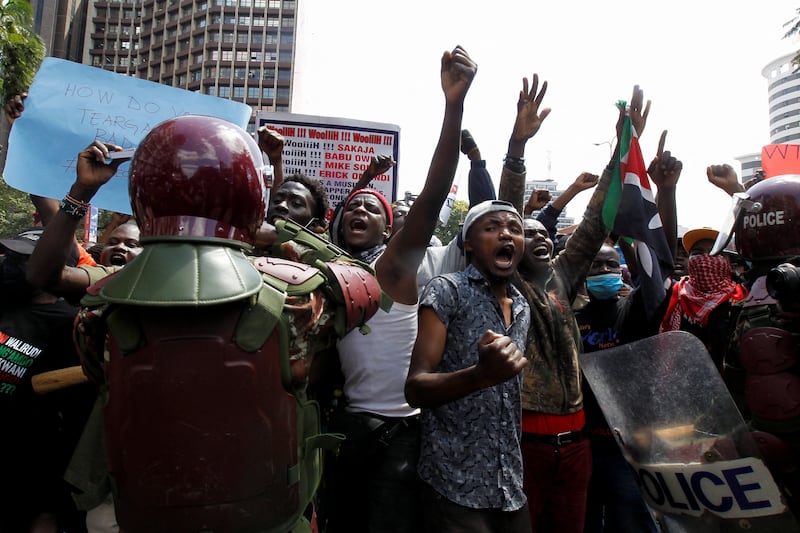 The demonstration against Kenya's proposed finance bill in Nairobi on June 25 was initially peaceful. Reuters
