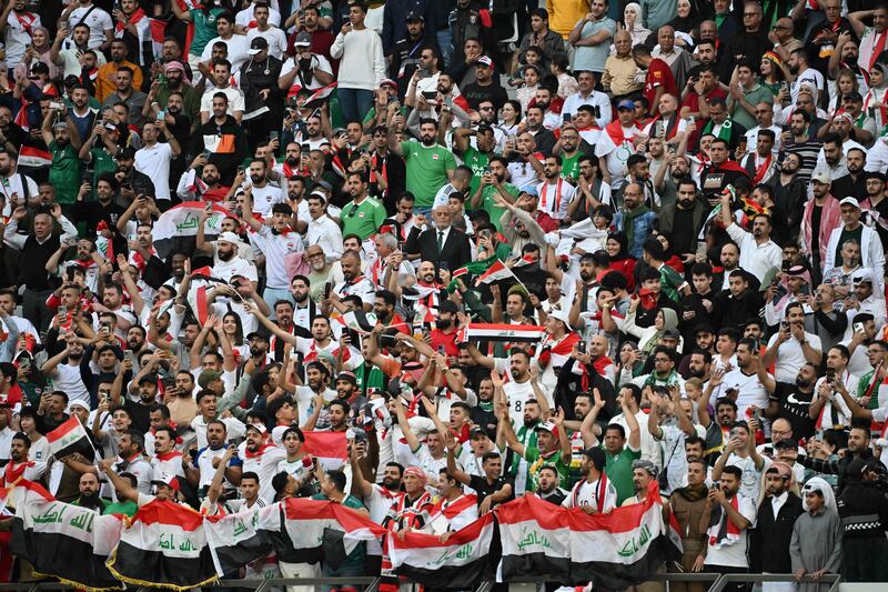 Iraq fans during the match. AFP