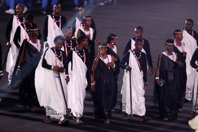 Athletes of Team Rwanda. Getty Images