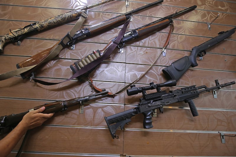 More rifles for sale in Baghdad. AFP