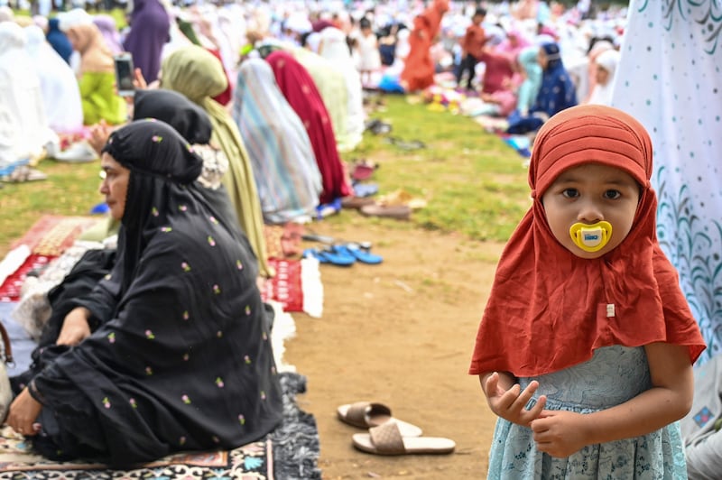 Eid Al Adha prayers in Banda Aceh, Indonesia. AFP