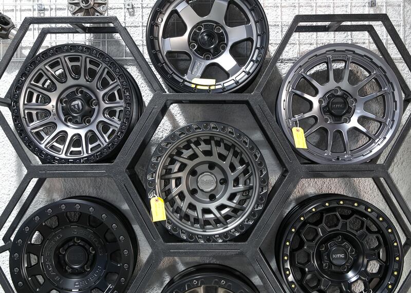 SUV alloy wheels designed for extreme terrain in the Offroad Zone workshop