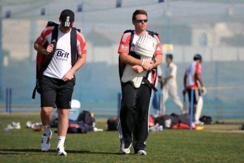 Ian Bell, right, has struggled with the bat for England in the UAE.