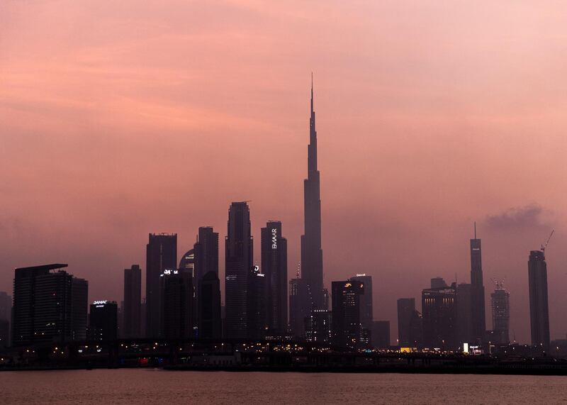 DUBAI, UNITED ARAB EMIRATES. 4 AUGUST 2020. 
Dubai skyline.
(Photo: Reem Mohammed/The National)

Reporter:
Section: