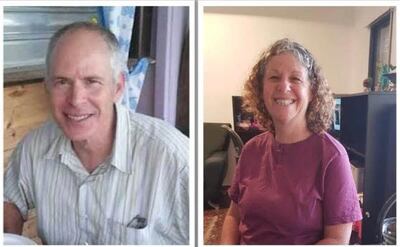 Keith and Aviva Siegel, aged 64 and 62, were taken hostage in their own car by gunmen on October 7. Photo: Siegel family