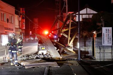 An earthquake hit off the coast of north-east Japan late on Saturday, shaking Fukushima, Miyagi and other areas. AP