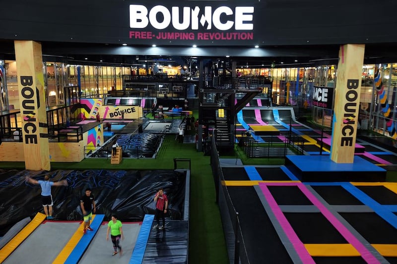 The mall includes attractions for children such as the trampoline site Bounce. Delores Johnson / The National