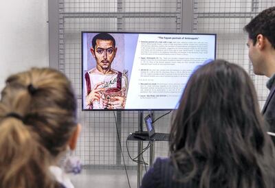 Abu Dhabi, United Arab Emirates, November 25, 2019.  
  STORY BRIEF:  Louvre AbuDhabi & APPEAR will be running an analysis of an artwork at the museum. Itwill done with an x-ray fluorescence spectroscopy. This allows them to seeelements on the surface of the outwork and understand pigments and techniquesused in paintings. 
--


Victor Besa / The National
Section:  NA
Reporter:  Alexandra Chaves