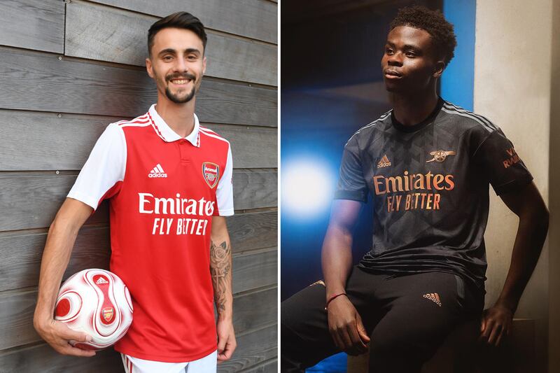 No 4: Arsenal's home and away kits. Photo: Arsenal / Twitter / Instagram