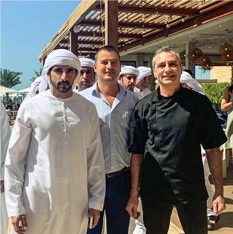 'It was a great honour having HH Sheikh Hamdan bin Mohammed bin Rashid Al Maktoum, Crown Prince of Dubai, with us at Ammos Greek,' the staff of the restaurant wrote on their Instagram account in 2021 after Sheikh Hamdan visited Rixos Premium Dubai JBR. Photo: Instagram / @ammosgreekdubai