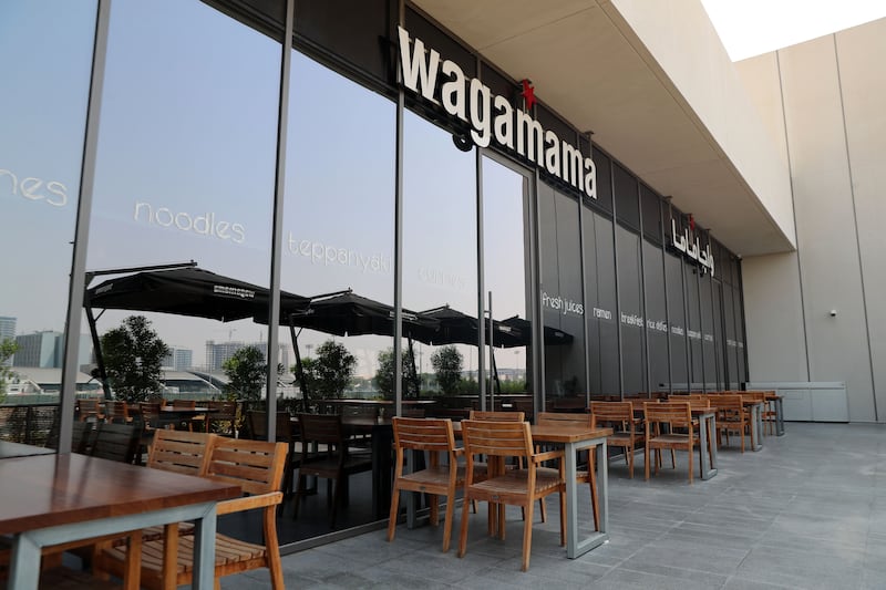 Wagamama has a popular branch in Motor City with indoor and outdoor seating