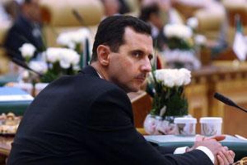 The Syrian president Bashar al Assad at the 2007 Arab League summit in Riyadh.