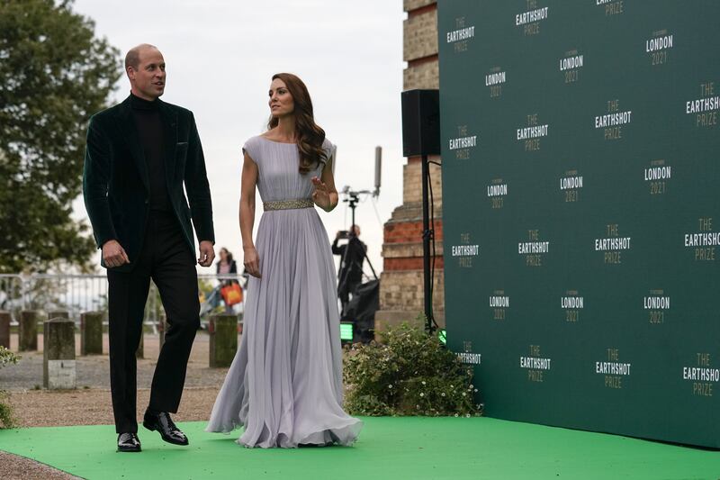 The Duke and Duchess of Cambridge arrive for the first Earthshot Prize awards. Reuters