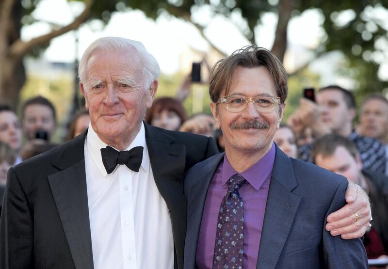 Gary Oldman And John Le Carre Arriving For The Uk Premiere Of Tinker, Tailor, Soldier Spy, At The Bfi Southbank, Belvedere Road, London. (Photo by John Phillips/UK Press via Getty Images)